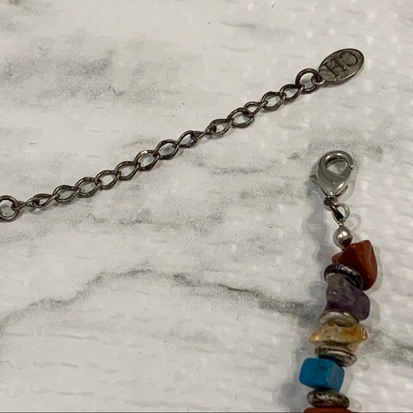 BOHO Necklace Pendant Metal Stone Intricate - Picture 10 of 13